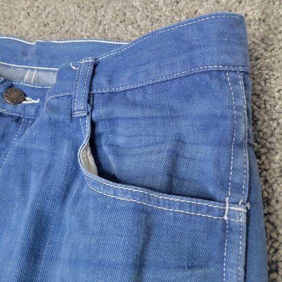 Jean Team High Rise Groovy Retro Distressed Faded Blue Jeans Size 36/30 - Picture 2 of 12